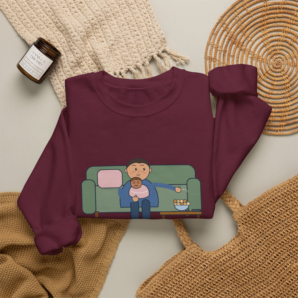 New Parent Crewneck Sweatshirt - Pinned Under a Contact Nap. Send Snacks.