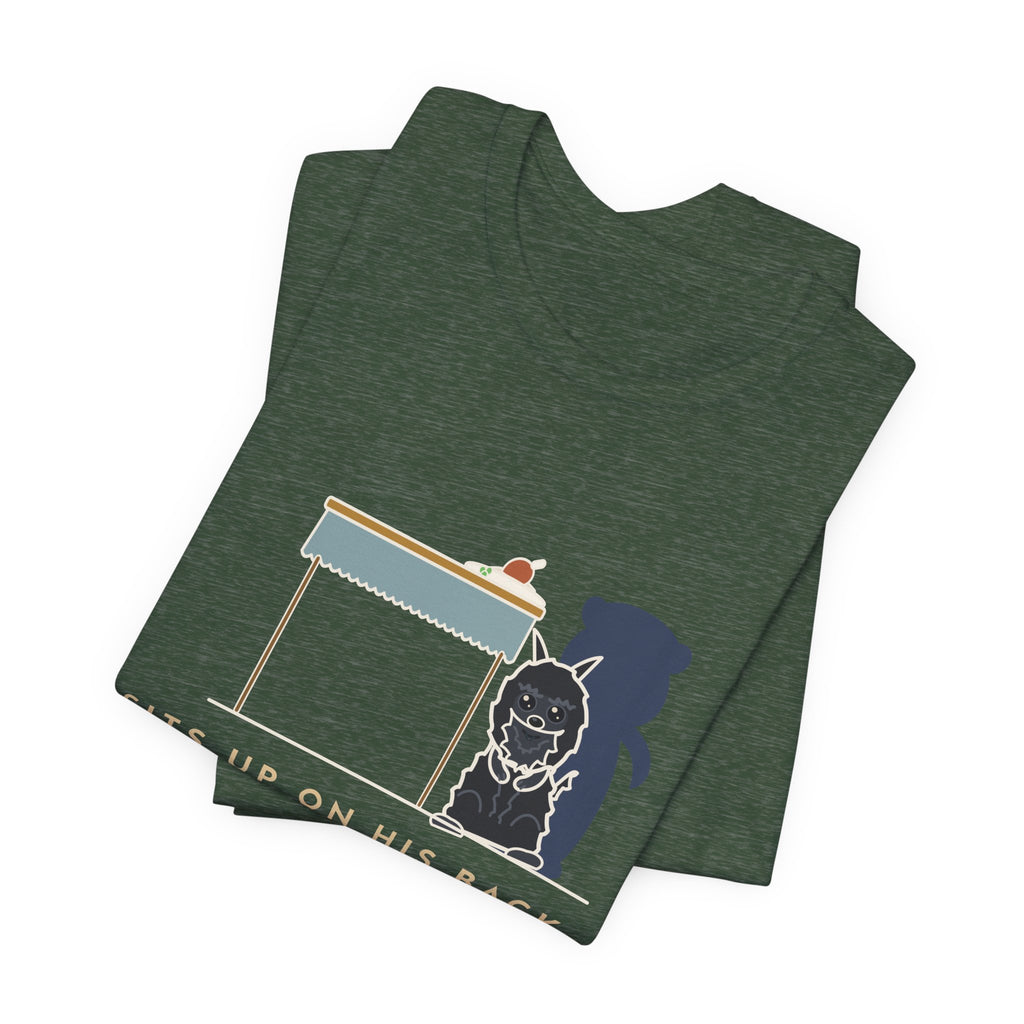 Affenpinscher T-Shirt - Sits Up on His Back Legs at Dinner Like a Tiny Bear