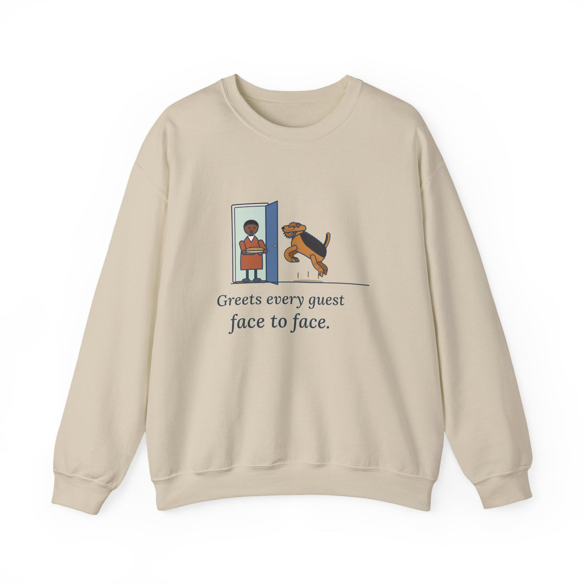 Airedale Terrier Crewneck Sweatshirt - Front Door Greeter Dog Lover Gift