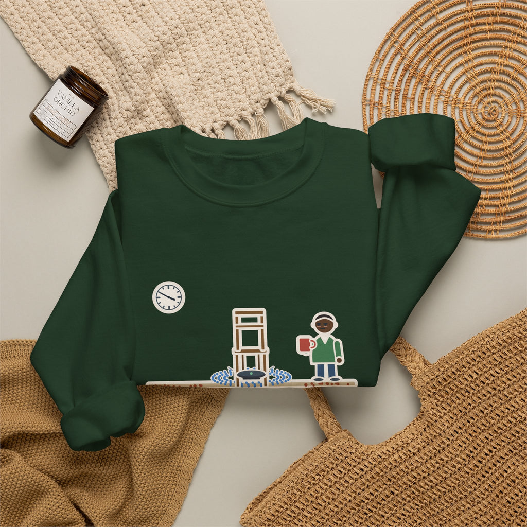 Robot Vacuum Sweatshirt, Ran for an Hour, Spent Fifty Minutes Under the Same Chair, Funny Chair Loop Crewneck