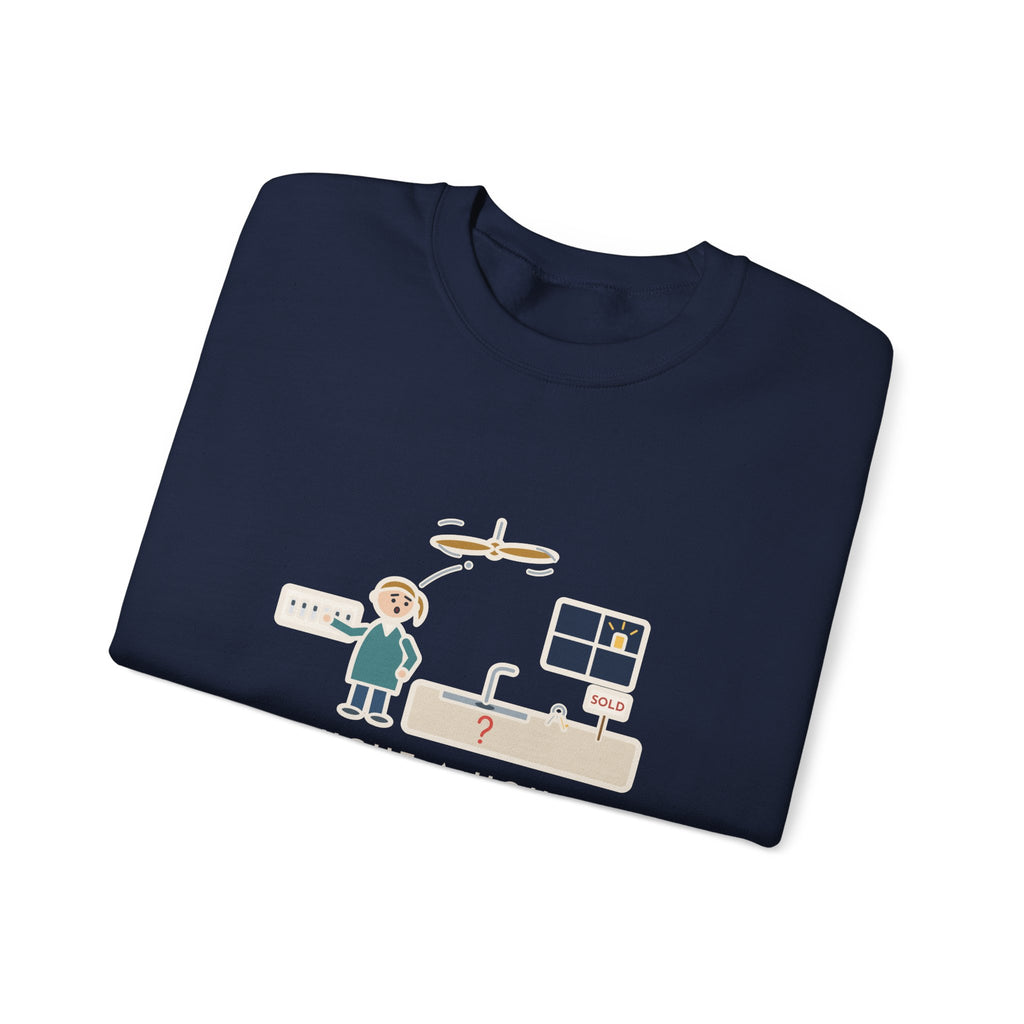 New Homeowner Sweatshirt, First Weekend Finding Which Switch Runs the Garbage Disposal, Funny Switch Plate Crewneck