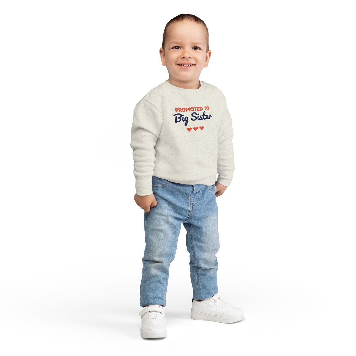 Promoted to Big Sister Toddler Sweatshirt, Pregnancy Announcement Crewneck