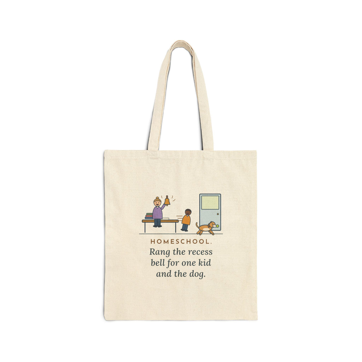 Homeschool Tote Bag - Kitchen Table Classroom Recess Bell