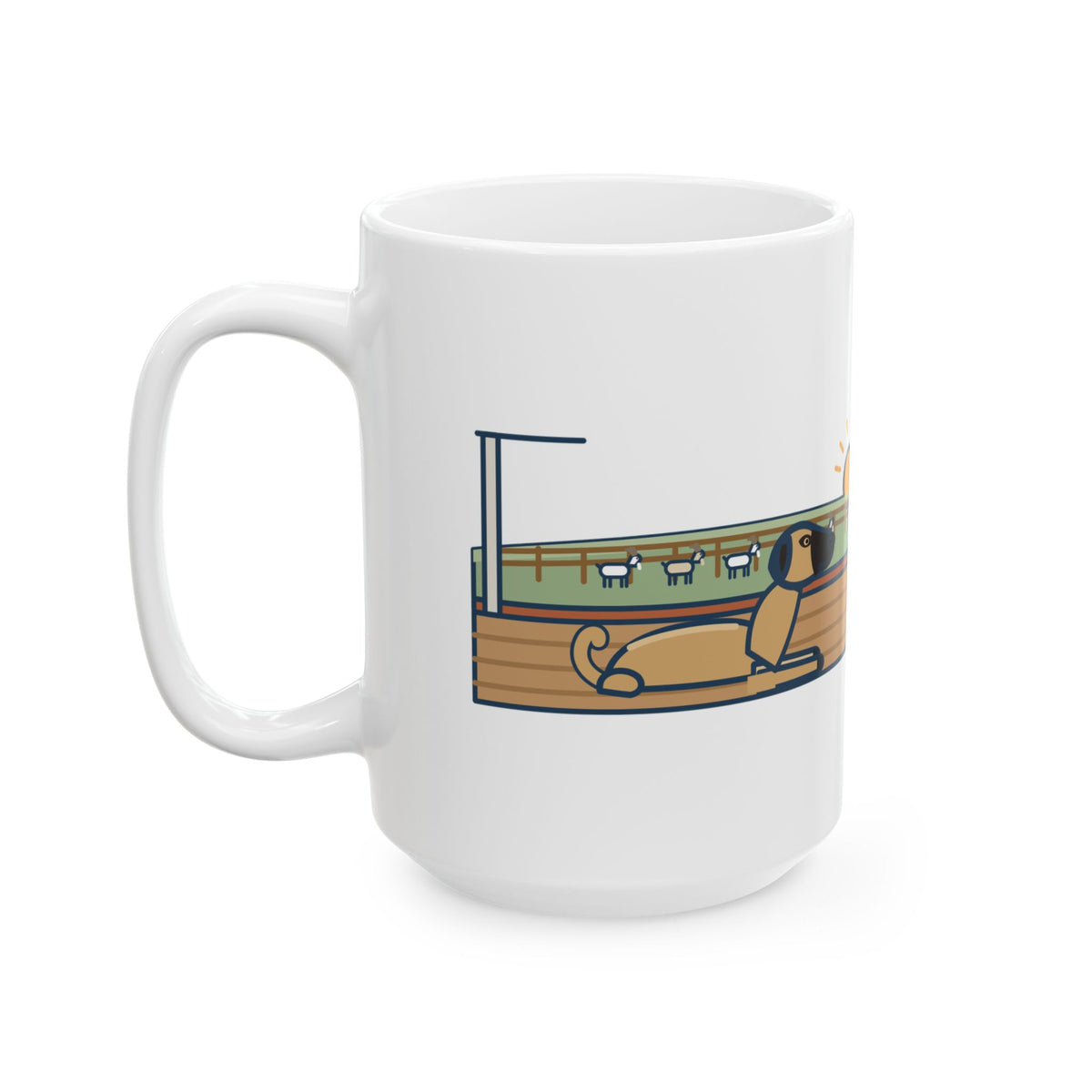 Large Anatolian Shepherd Mug 15oz - All-Night Porch Watch Over the Goat Herd