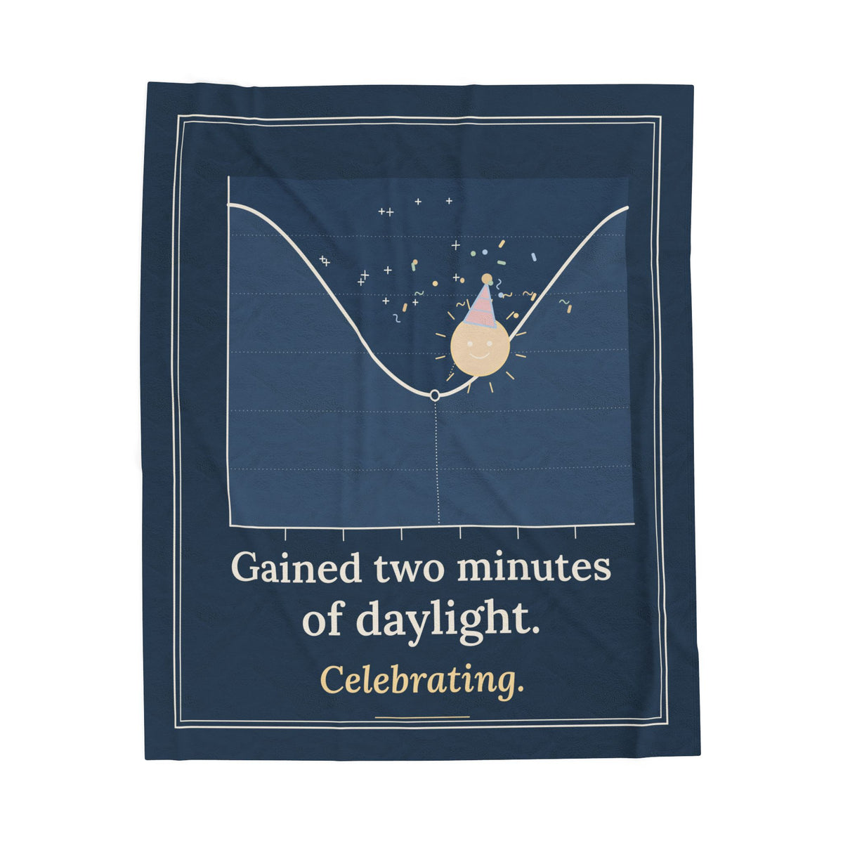 Winter Solstice Blanket - Gained Two Minutes of Daylight Velveteen Plush Throw
