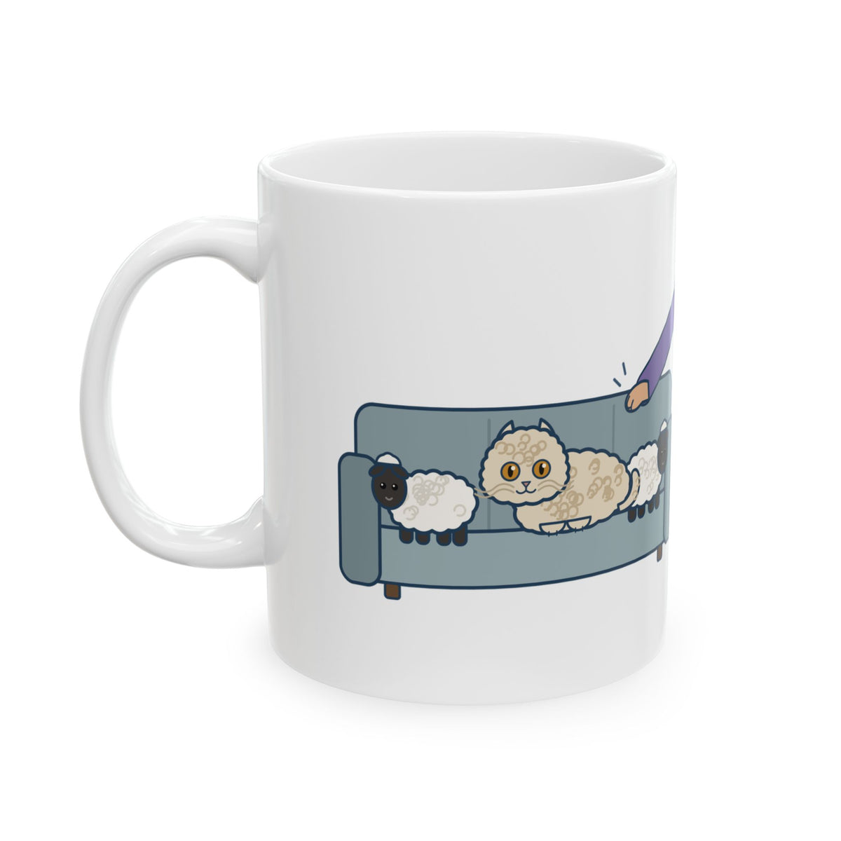 Selkirk Rex Coffee Mug - Mistaken for a Stuffed Sheep