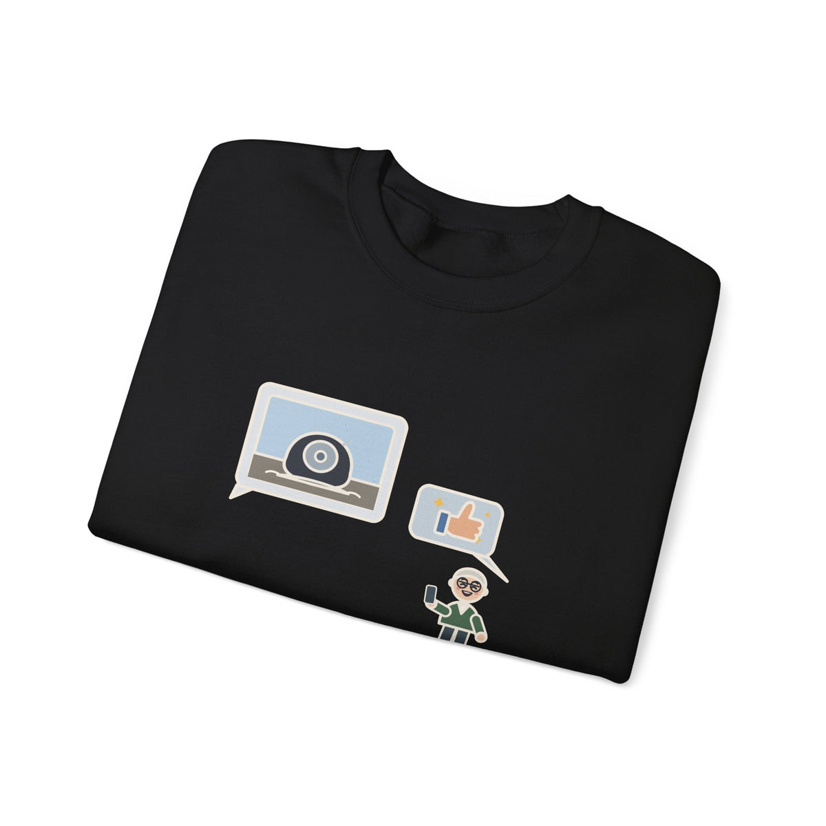 Funny Family Group Chat Crewneck Sweatshirt - Dad Said Awesome to My Flat Tire