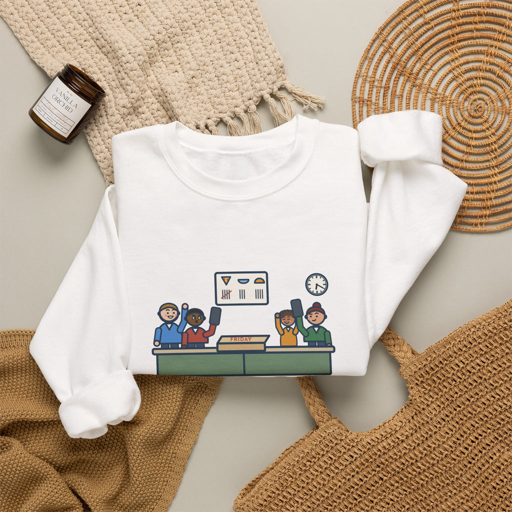 Family Dinner Sweatshirt, Twenty Minutes of Debate, Same Pizza Place as Last Friday, Funny Kitchen Vote Crewneck