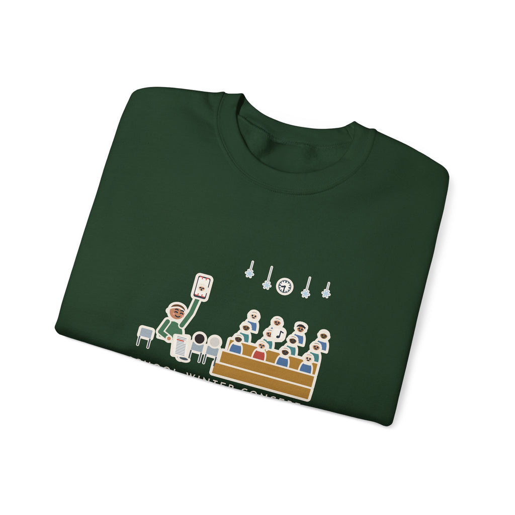 Winter Concert Sweatshirt, Sat for Ninety Minutes, My Kid Sang One Line in the Third Song, Funny Concert Night Crewneck