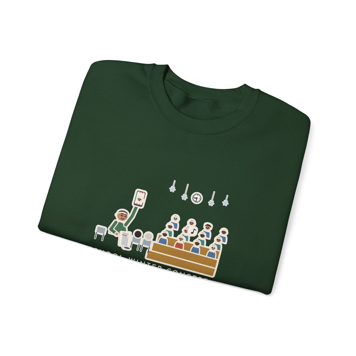 Winter Concert Sweatshirt, Sat for Ninety Minutes, My Kid Sang One Line in the Third Song, Funny Concert Night Crewneck