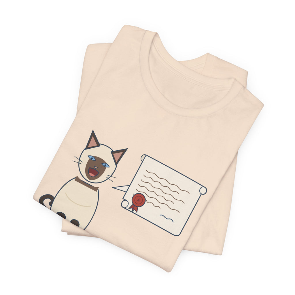 Siamese Cat T-Shirt - Fluent in Complaint Seal Point Cat Lover Tee