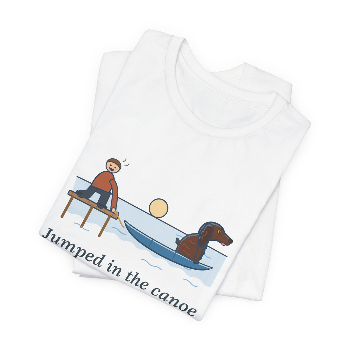 Boykin Spaniel T-Shirt - Jumped in the Canoe Before I Untied It, Funny Dock Morning Dog Tee