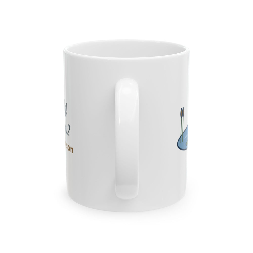 Dickinson Quote Mug, I'm Nobody Poem, Literary Frog and Hedgehog Coffee Mug 11oz