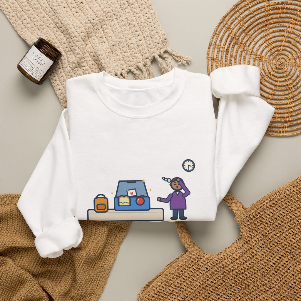School Lunch Sweatshirt, Packed a Lunch with a Sweet Note, Both Came Home Untouched, Funny Lunchbox Return Crewneck