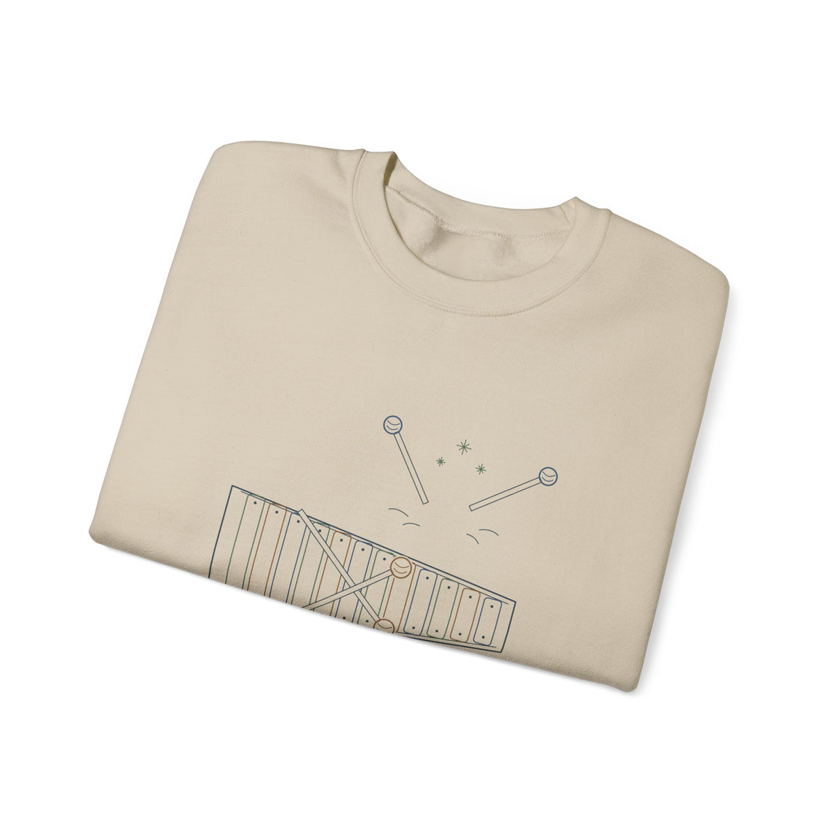 Elementary Music Teacher Crewneck Sweatshirt - Mallets Down, Eyes Up. Music Class Gift