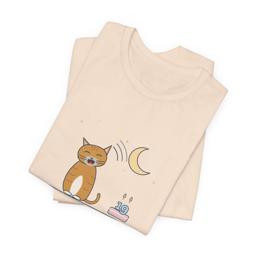 Senior Cat T-Shirt - Nineteen Years Old. Yells at 3 a.m. Earned It. Old Cat Tee