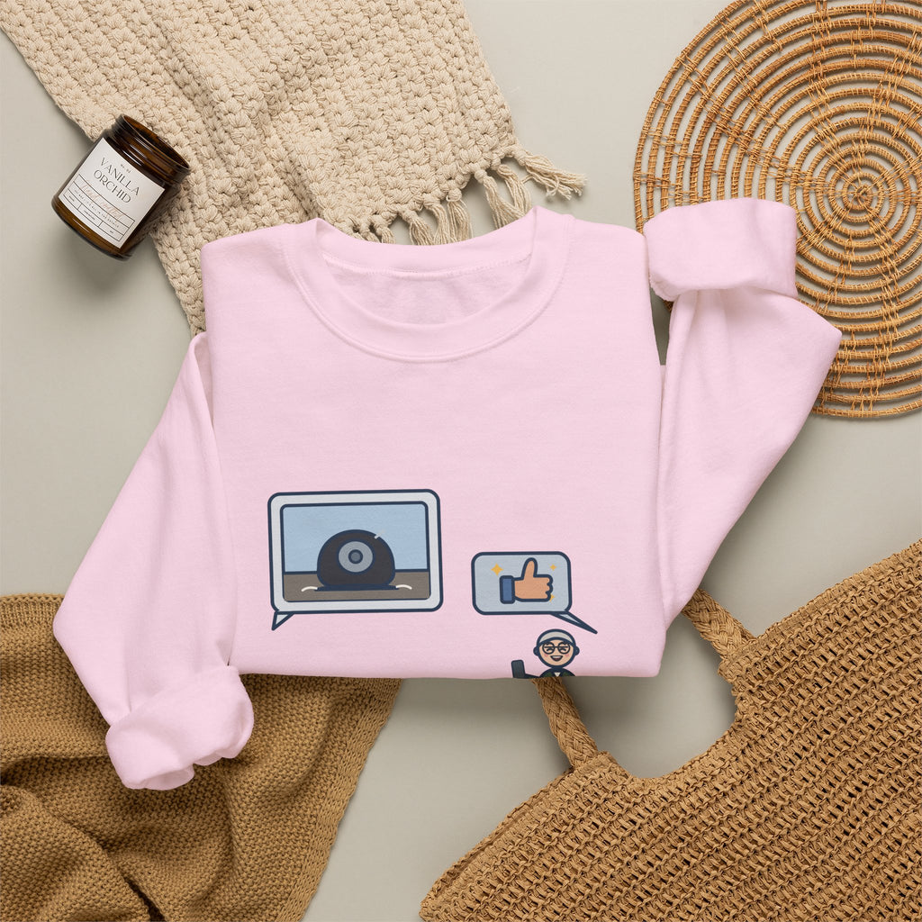 Funny Family Group Chat Crewneck Sweatshirt - Dad Said Awesome to My Flat Tire