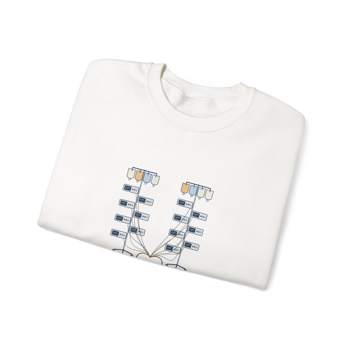 ICU Nurse Crewneck Sweatshirt - Two Patients. Fourteen Pumps. Nurse Gift