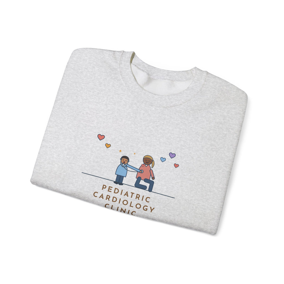 Pediatric Cardiology Nurse Sweatshirt, Let Him Listen to His Own Heart, He Asked to Hear Mine, Funny Clinic Visit Crewneck