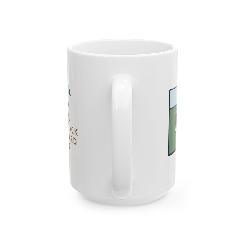 Drew Up the Play, The Quarterback Ran It Backward and Scored 15oz Mug, Large Funny Football Coach Coffee Mug