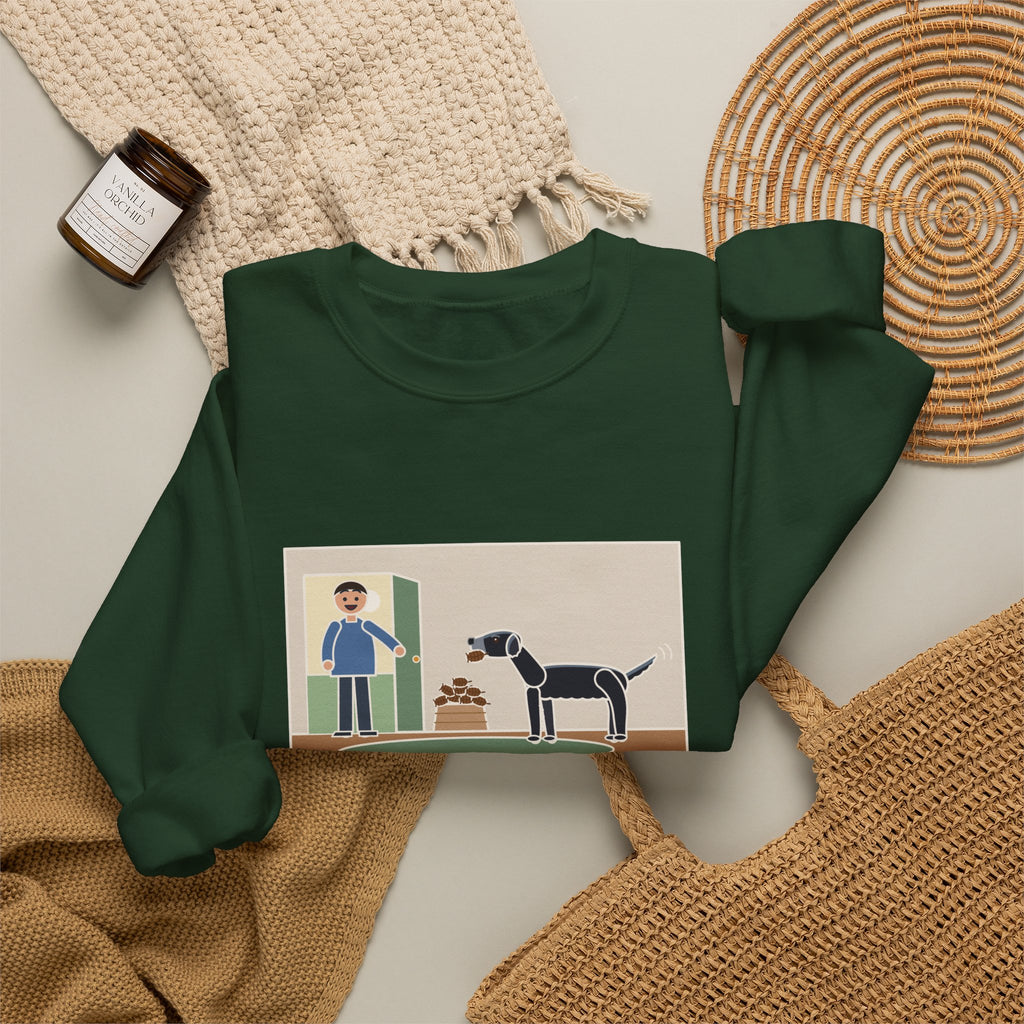 Flat-Coated Retriever Sweatshirt, Turned Ten This Year, Still Brings a Pinecone to the Door Every Time, Funny Homecoming Crewneck