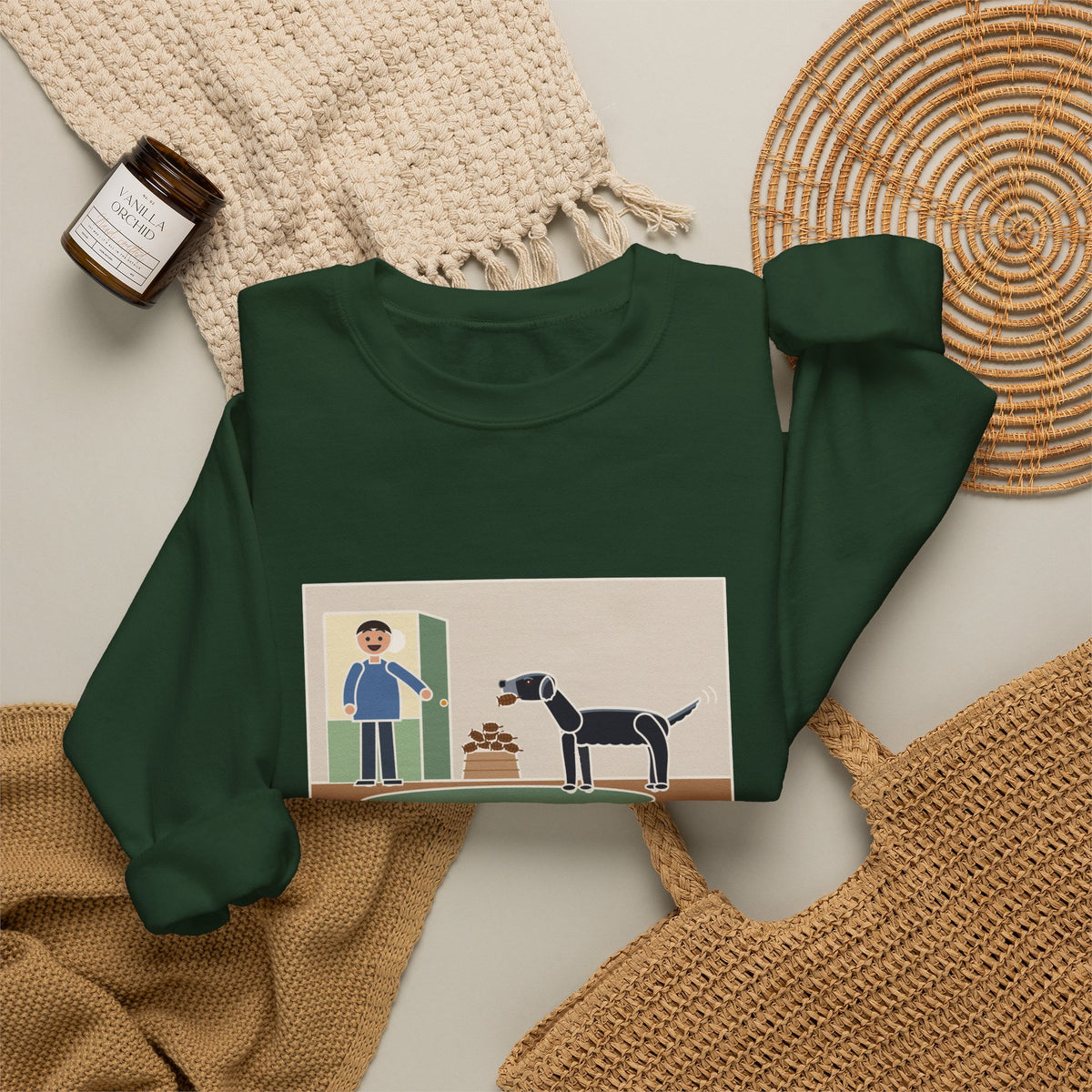 Flat-Coated Retriever Sweatshirt, Turned Ten This Year, Still Brings a Pinecone to the Door Every Time, Funny Homecoming Crewneck