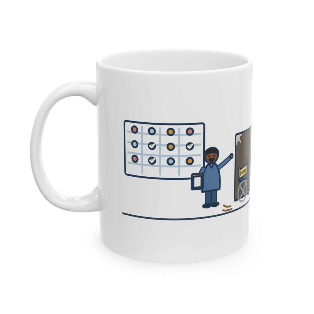 Patient Flow Nurse Coffee Mug - Bed Huddle Found Three Beds and One Wheelchair