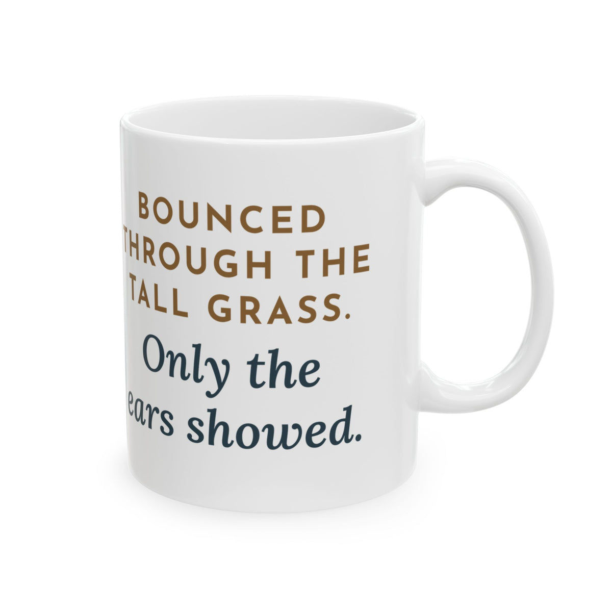English Springer Spaniel Mug - Bounced Through the Tall Grass. Only the Ears Showed. 11oz Mug