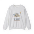Earth Laughs in Flowers Sweatshirt, Garden Emerson Quote Crewneck with Wildflower Path