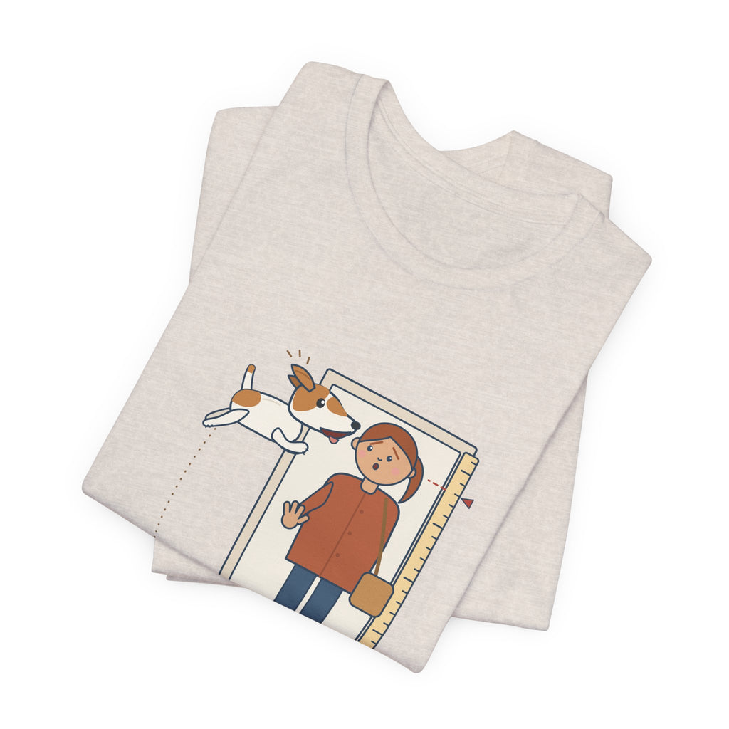 Jack Russell Terrier T-Shirt - Jumps Up Face to Face to Say Hello Funny JRT Tee