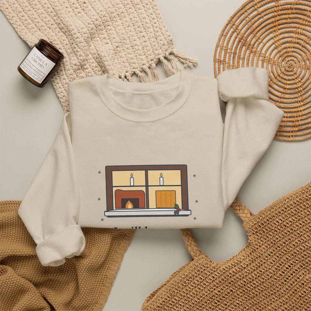 I Will Honour Christmas in My Heart Sweatshirt, Christmas Dickens Quote Crewneck with Candlelit Window