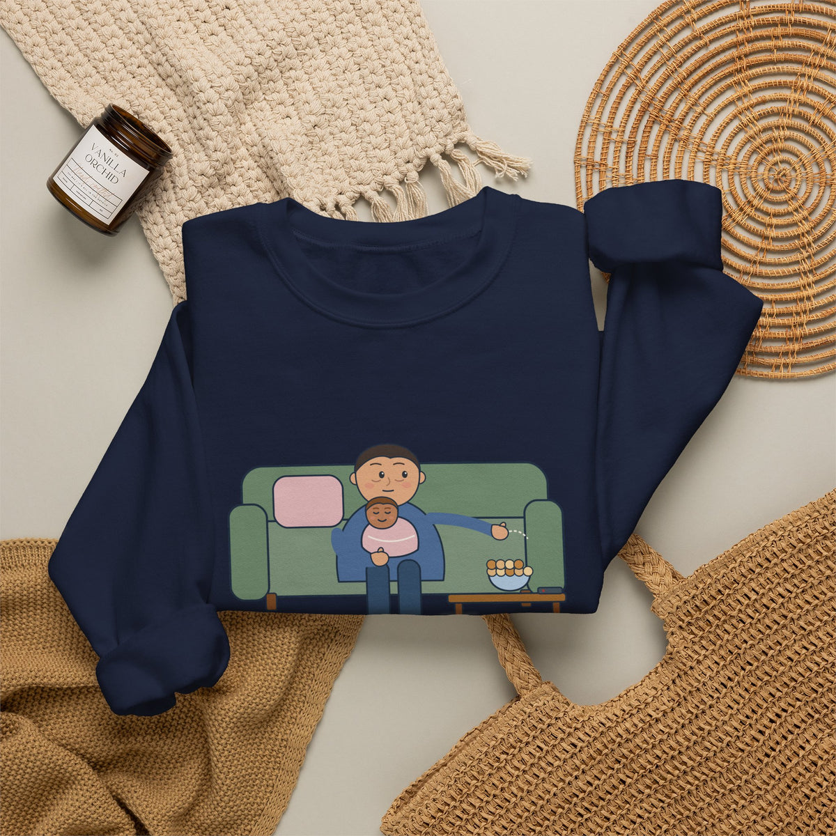 New Parent Crewneck Sweatshirt - Pinned Under a Contact Nap. Send Snacks.