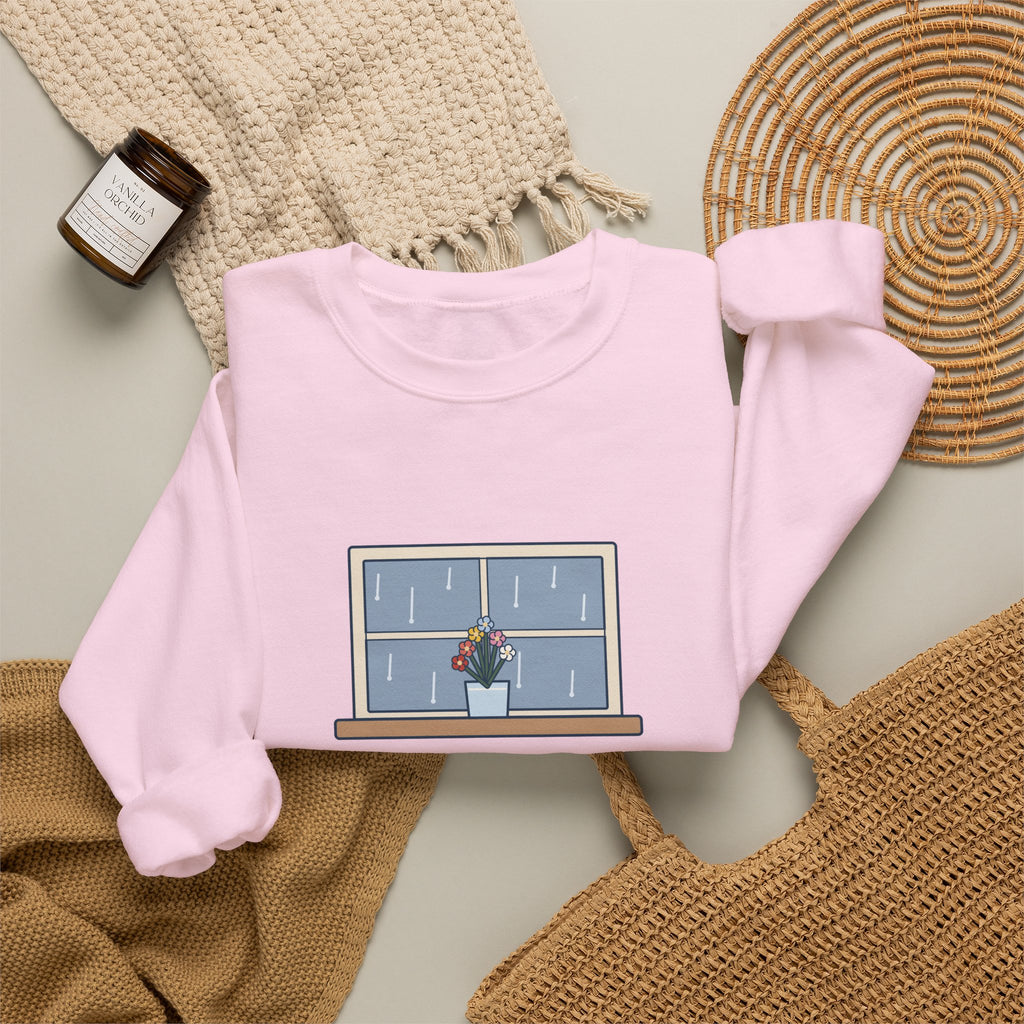 How Ardently I Admire and Love You Sweatshirt, Romance Jane Austen Quote Crewneck with Rainy Window