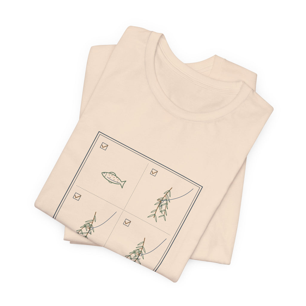 Fly Fishing T-Shirt - Caught: One Trout, Three Willows Funny Angler Tee