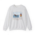Chesapeake Bay Retriever Sweatshirt, Saw the Lake in January and Went In Anyway, Twice, Funny Winter Lake Crewneck