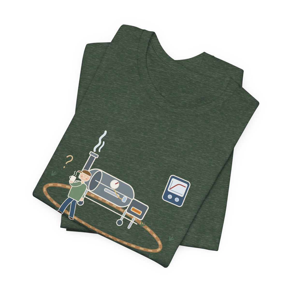 BBQ Smoker T-Shirt - Brisket Stall. Pacing the Yard. Funny Pitmaster Dad Tee