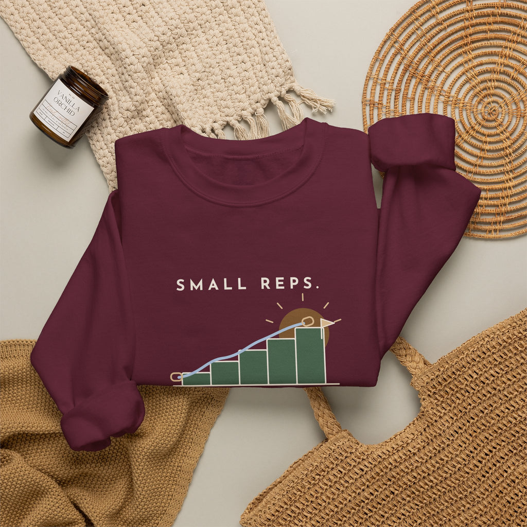 Physical Therapist and OT Crewneck Sweatshirt - Small Reps, Big Comebacks Gift