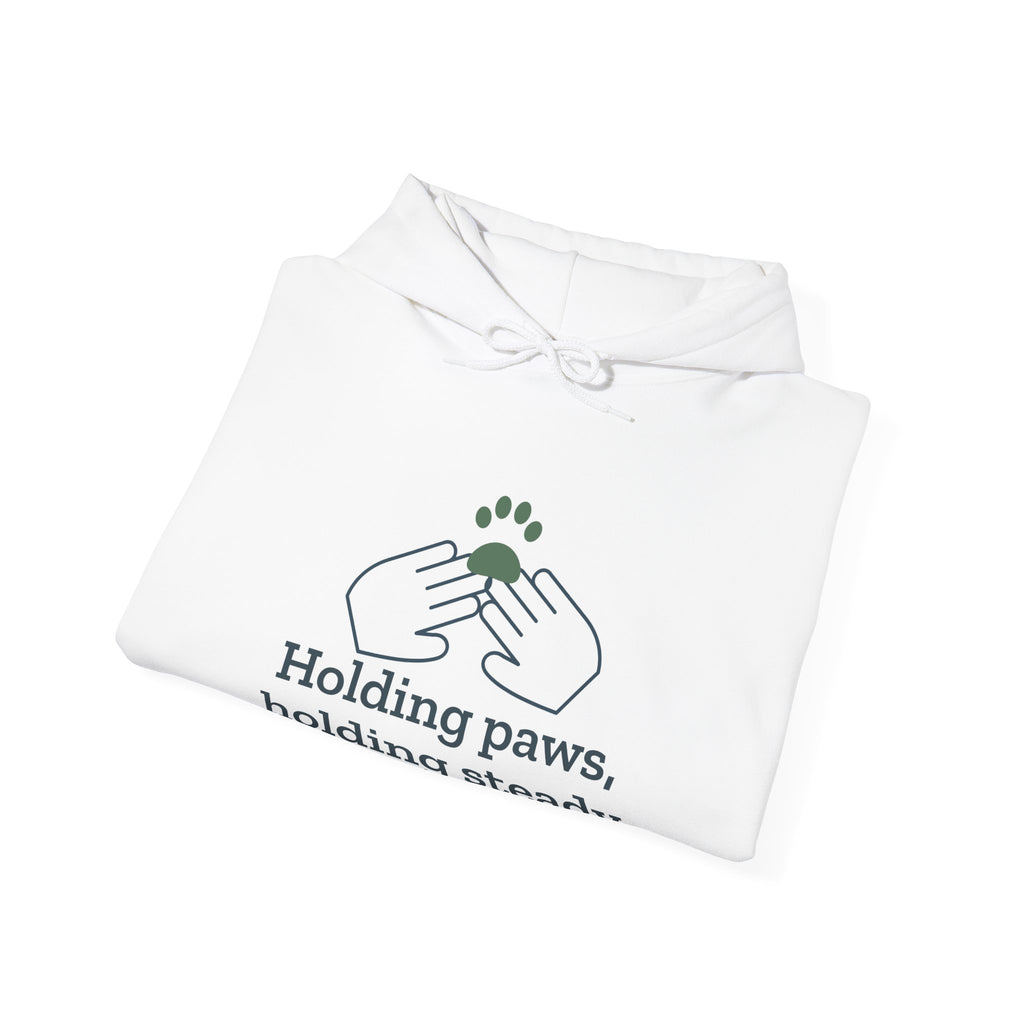 Vet Tech Hoodie - Holding Paws, Holding Steady Veterinary Technician Hooded Sweatshirt