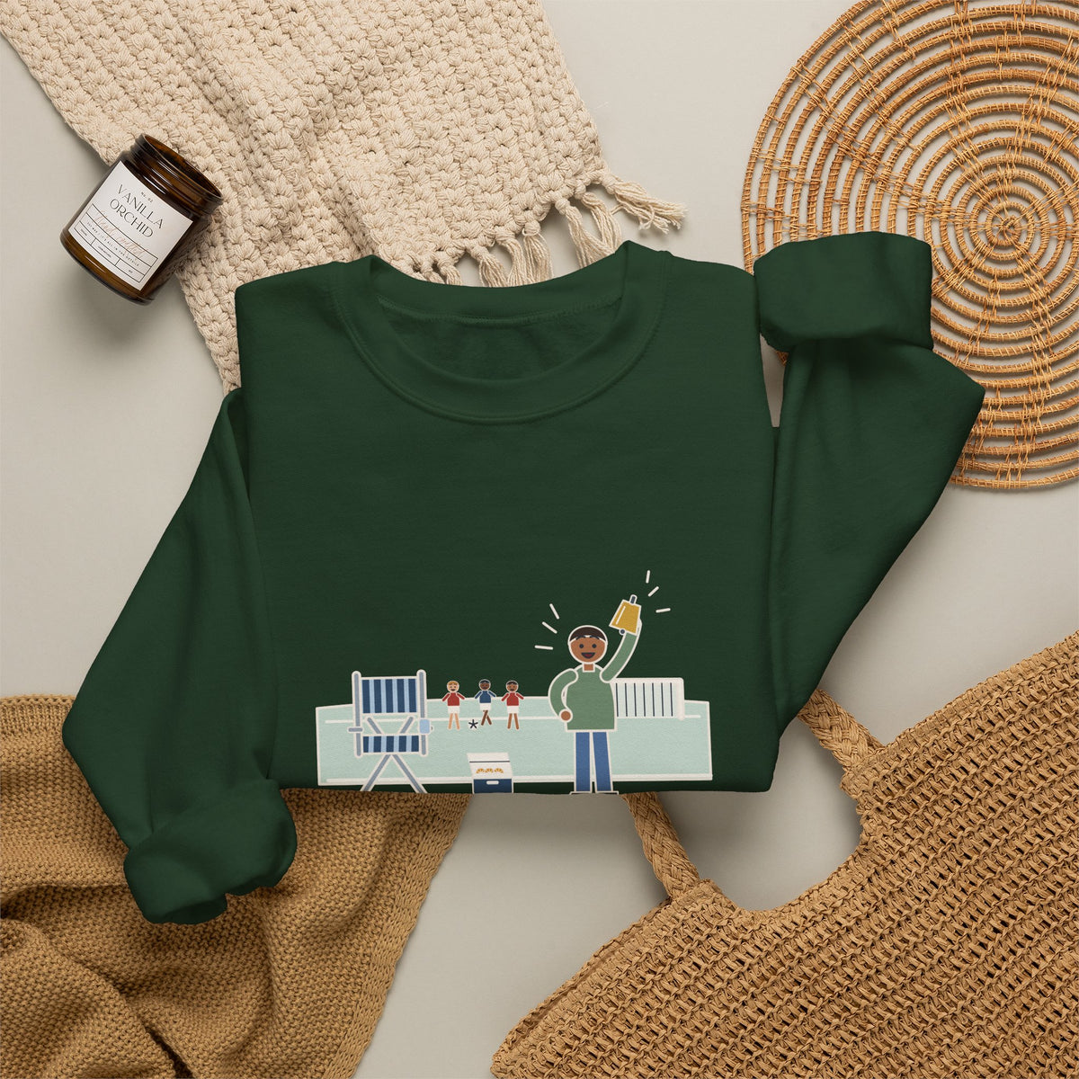 Folding Chair. Orange Slices. Loudest Voice on the Sideline. Sweatshirt, Soccer Quote Crewneck, Sideline Parent