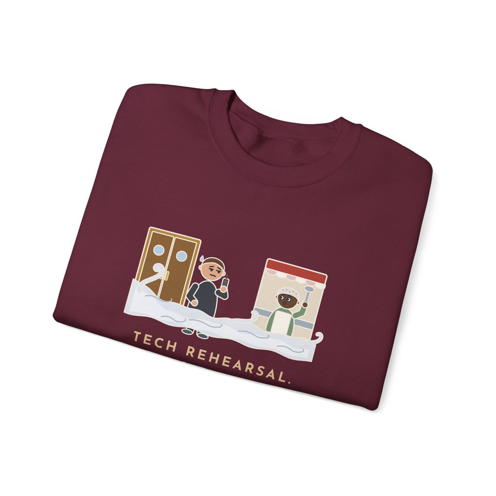 Stagecraft Teacher Crewneck Sweatshirt - Tech Rehearsal, the Fog Machine Reached the Cafeteria