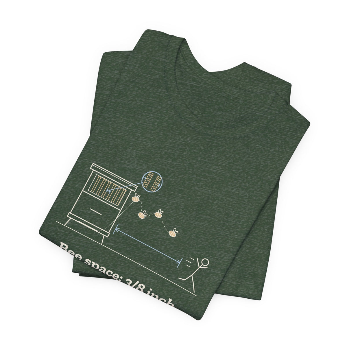 Beekeeping T-Shirt - Bee Space: 3/8 Inch. Personal Space: 30 Feet. Beekeeper Tee