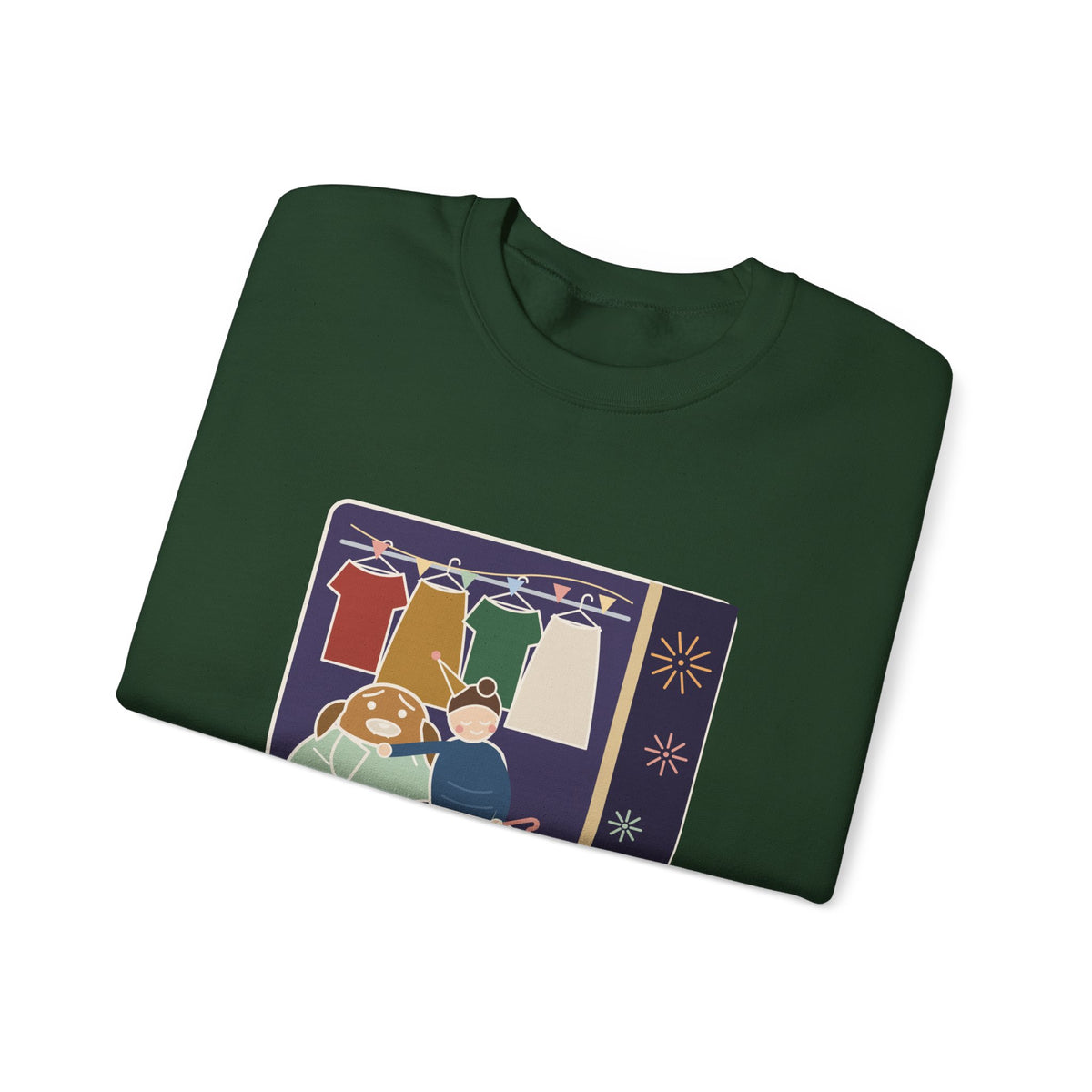 New Year 2027 Crewneck Sweatshirt - Rang in 2027 in the Closet with the Dog, Dog Mom and Dad Gift