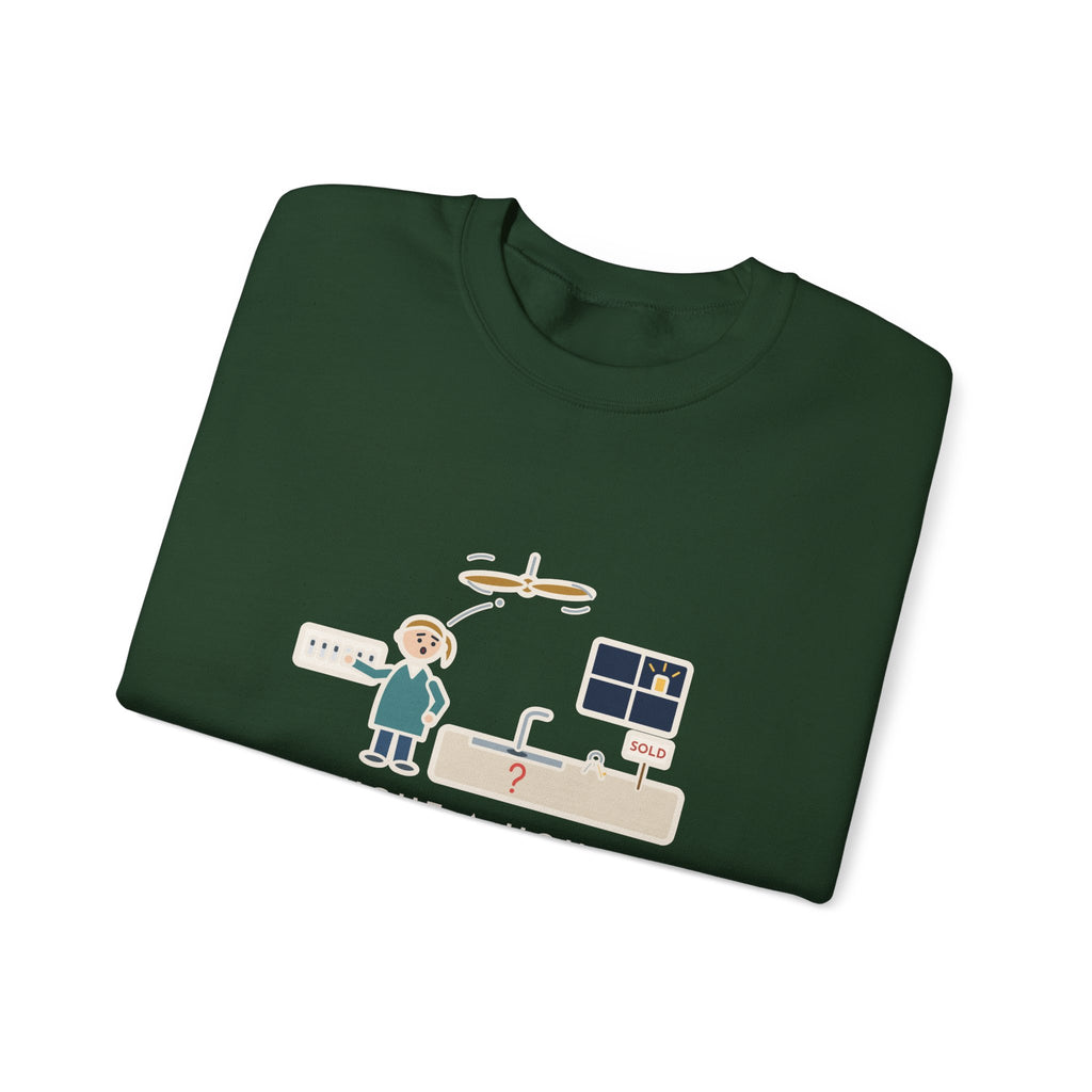 New Homeowner Sweatshirt, First Weekend Finding Which Switch Runs the Garbage Disposal, Funny Switch Plate Crewneck