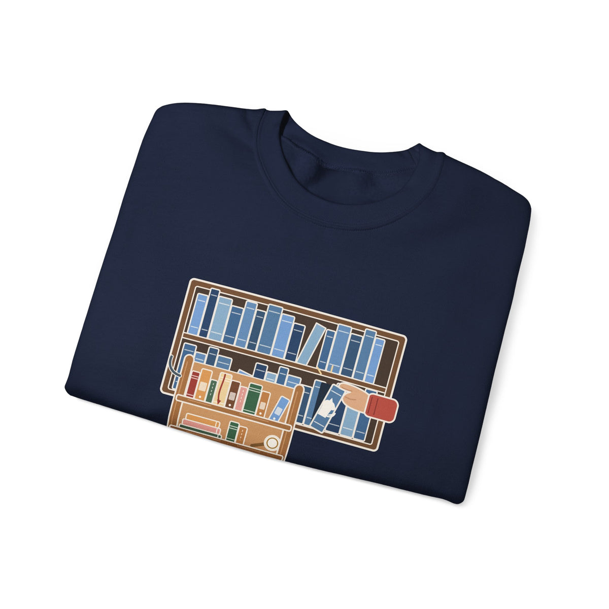 School Librarian Crewneck Sweatshirt - A Blue Book About a Dog. I'm On It.