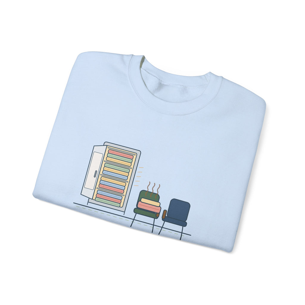 Chaplain Crewneck Sweatshirt - Mostly I Listen. Sometimes I Find Warm Blankets.