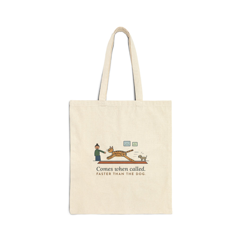 Ocicat Tote Bag - Comes When Called, Faster Than the Dog
