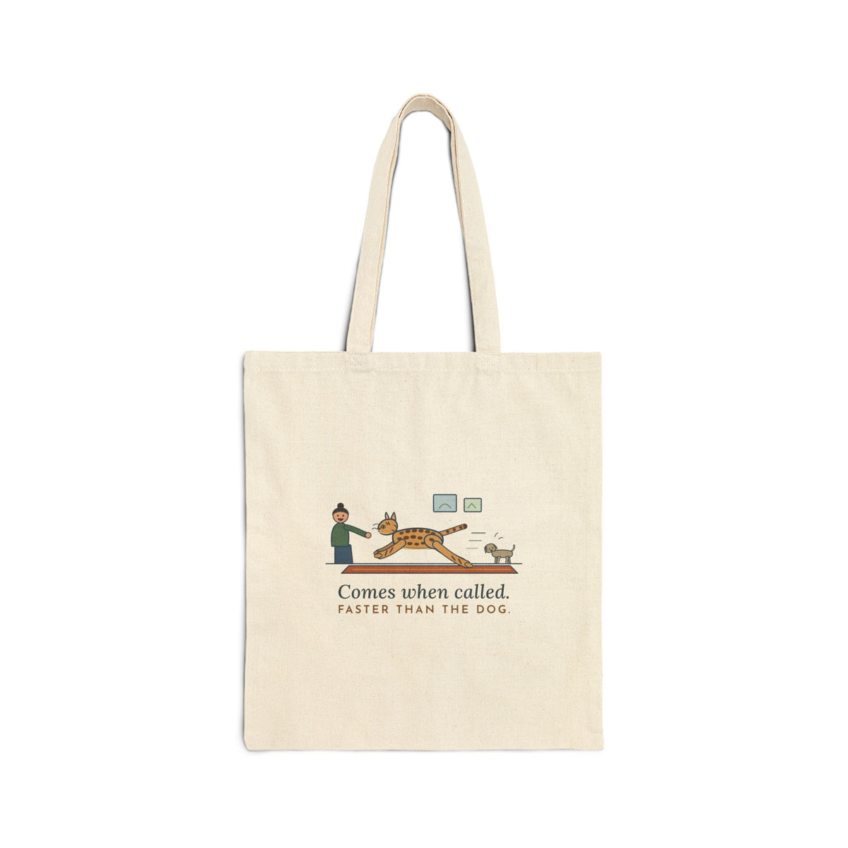 Ocicat Tote Bag - Comes When Called, Faster Than the Dog