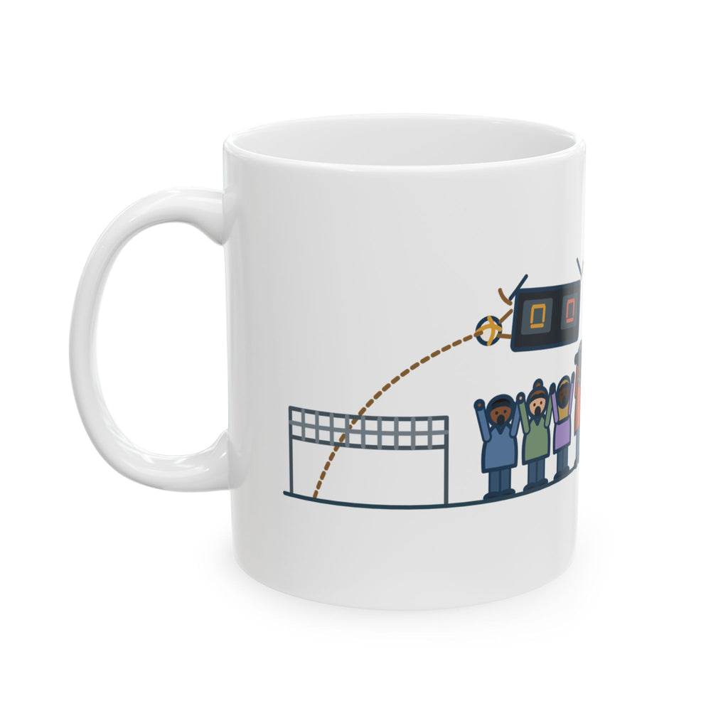 Volleyball Coach Mug, Forty Serves at Practice, The Best One Hit the Scoreboard, Funny Coffee Mug 11oz