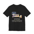 Funny Hanukkah T-Shirt, One Tray of Jelly Doughnuts, Powdered Sugar on Every Face, the Dog's Too, Sugar Mustaches Tee