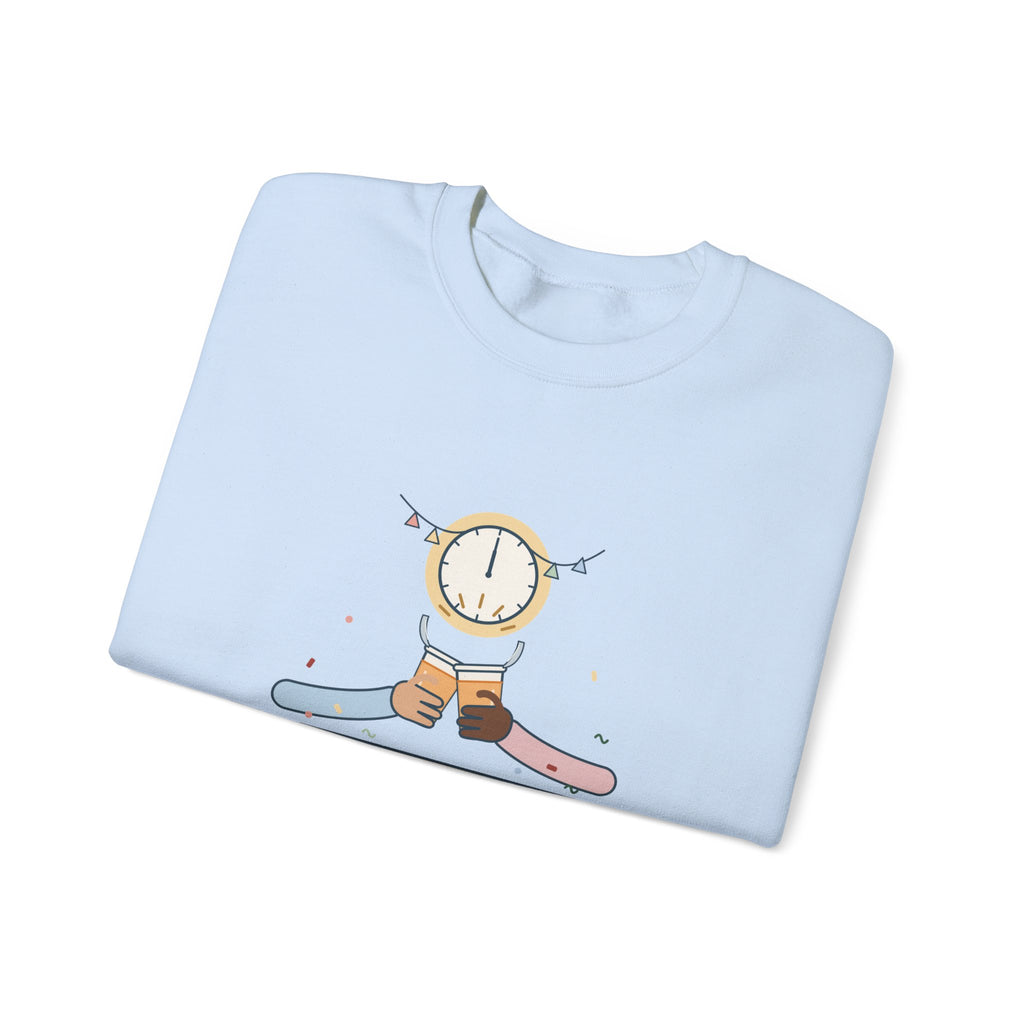 Night-Shift Nurse Crewneck Sweatshirt - New Year's Toast: Apple Juice, Nurses' Station